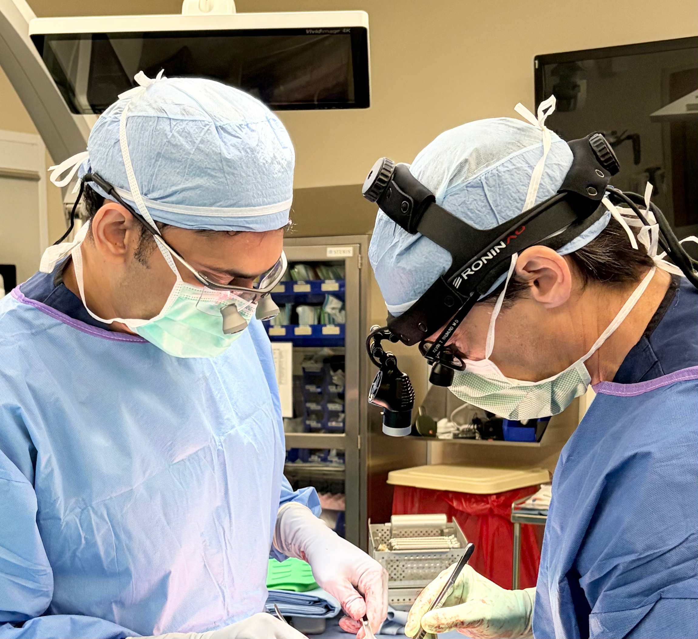 Doctors performing a surgery.