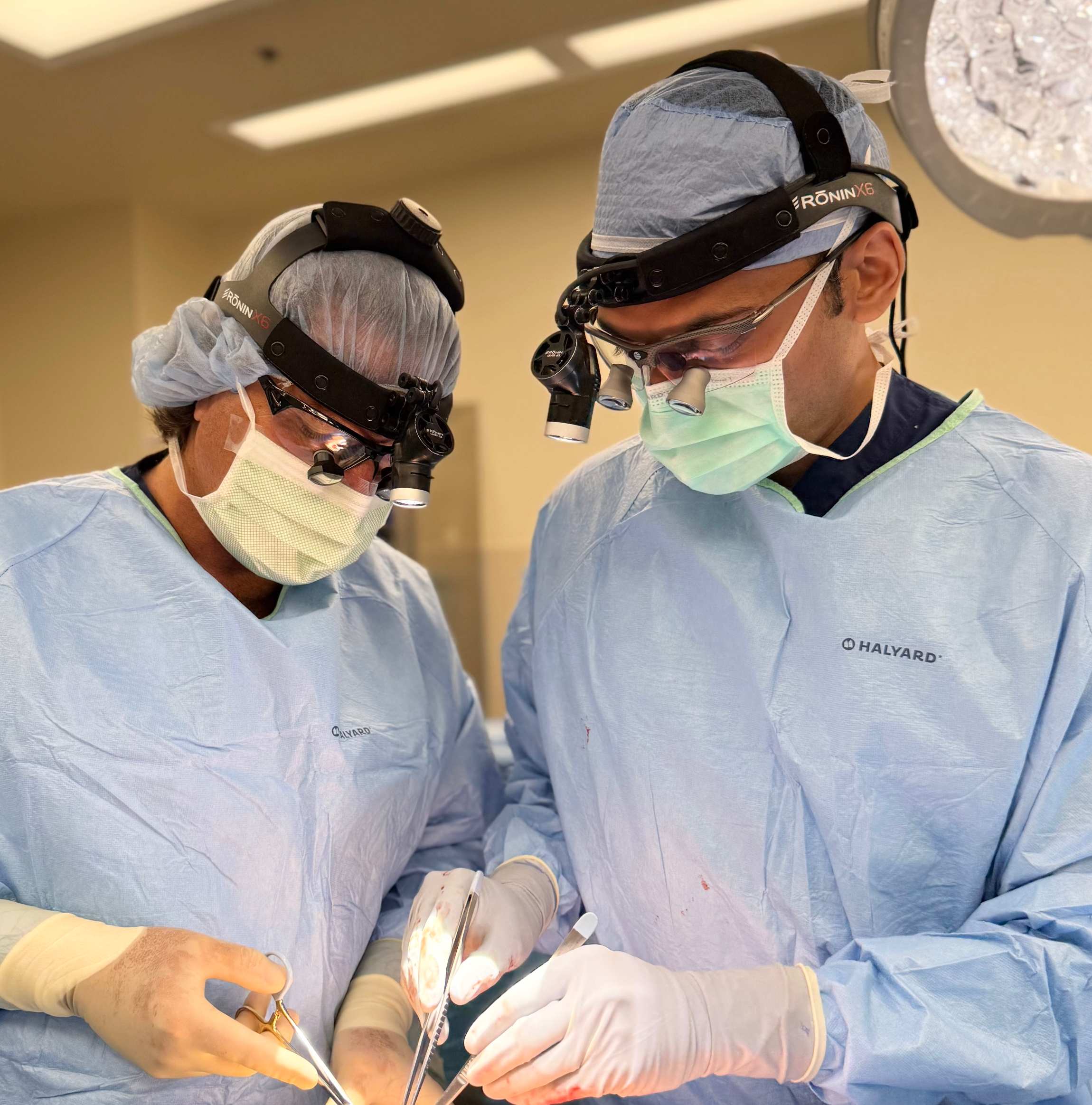 Doctors performing a surgery.
